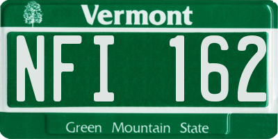 VT license plate NFI162
