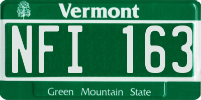 VT license plate NFI163