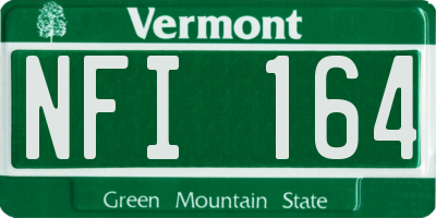 VT license plate NFI164