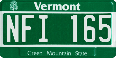 VT license plate NFI165