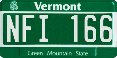 VT license plate NFI166