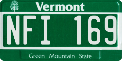 VT license plate NFI169