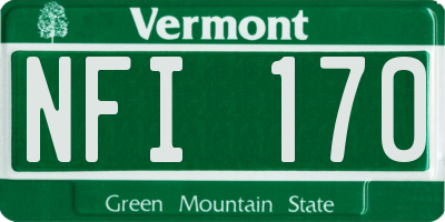 VT license plate NFI170