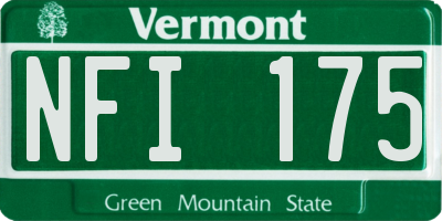 VT license plate NFI175