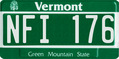 VT license plate NFI176