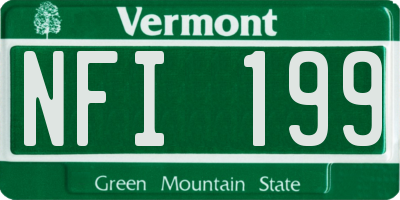 VT license plate NFI199