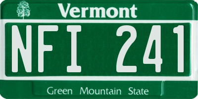 VT license plate NFI241