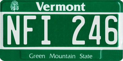VT license plate NFI246
