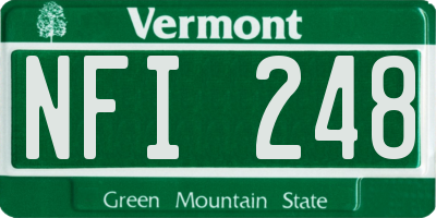 VT license plate NFI248