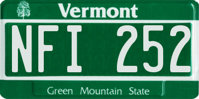 VT license plate NFI252