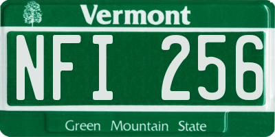 VT license plate NFI256