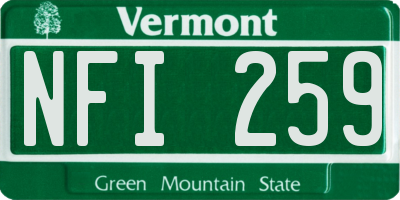 VT license plate NFI259