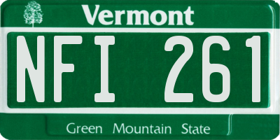 VT license plate NFI261