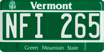 VT license plate NFI265