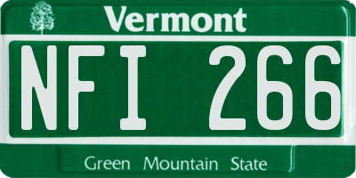VT license plate NFI266