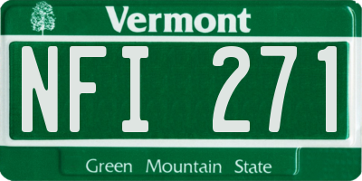 VT license plate NFI271