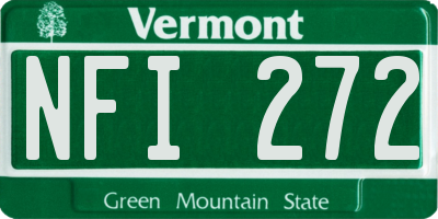VT license plate NFI272