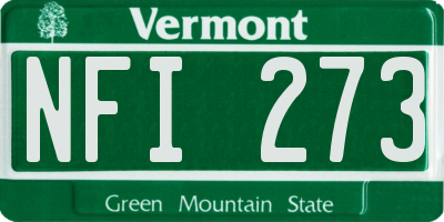 VT license plate NFI273