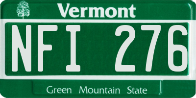 VT license plate NFI276