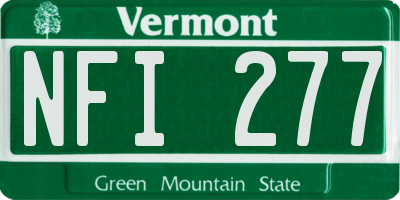 VT license plate NFI277