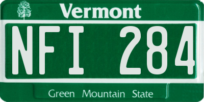 VT license plate NFI284