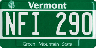 VT license plate NFI290