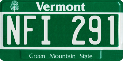 VT license plate NFI291