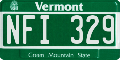 VT license plate NFI329