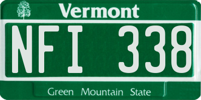 VT license plate NFI338