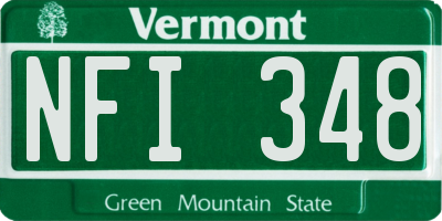 VT license plate NFI348