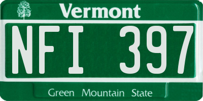 VT license plate NFI397