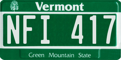 VT license plate NFI417