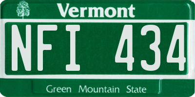 VT license plate NFI434