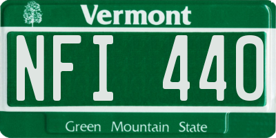 VT license plate NFI440