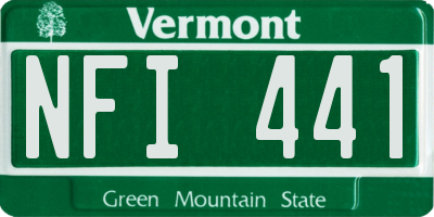 VT license plate NFI441