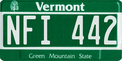 VT license plate NFI442