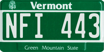VT license plate NFI443