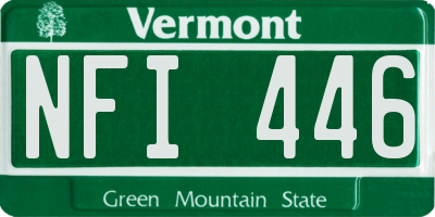 VT license plate NFI446