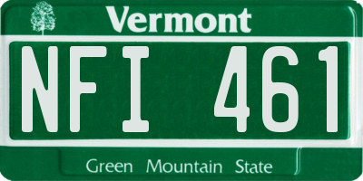 VT license plate NFI461