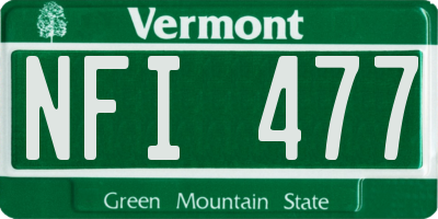 VT license plate NFI477
