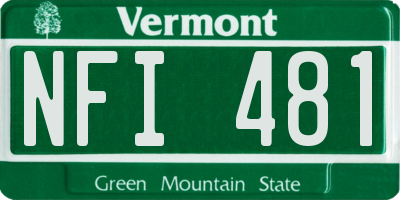 VT license plate NFI481