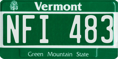 VT license plate NFI483