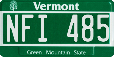 VT license plate NFI485
