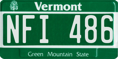 VT license plate NFI486
