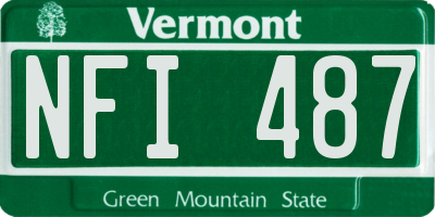 VT license plate NFI487