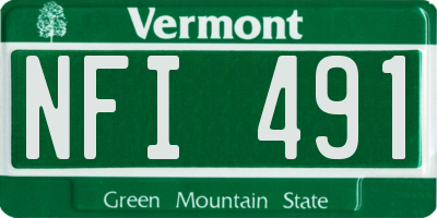 VT license plate NFI491