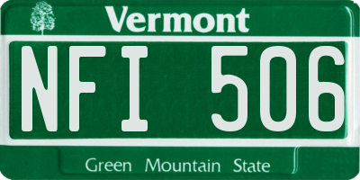VT license plate NFI506