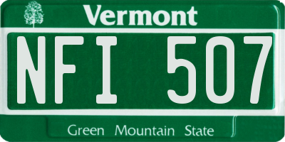 VT license plate NFI507