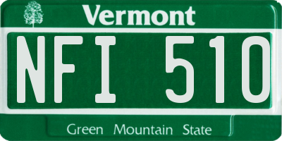 VT license plate NFI510