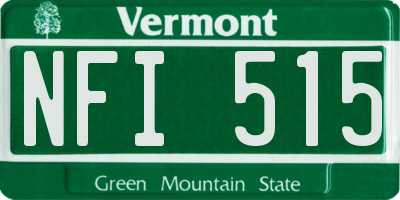 VT license plate NFI515